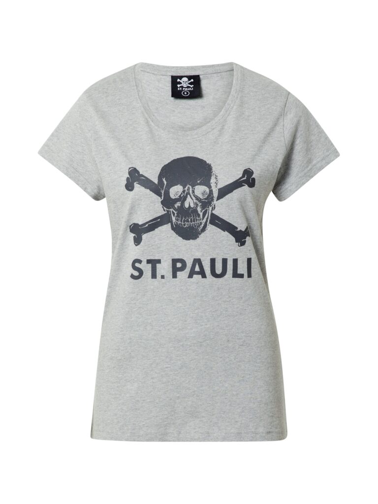 FC St. Pauli Tricou 'Totenkopf'  gri metalic / gri amestecat