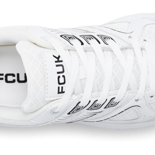 FCUK Sneaker low  negru / alb preţ