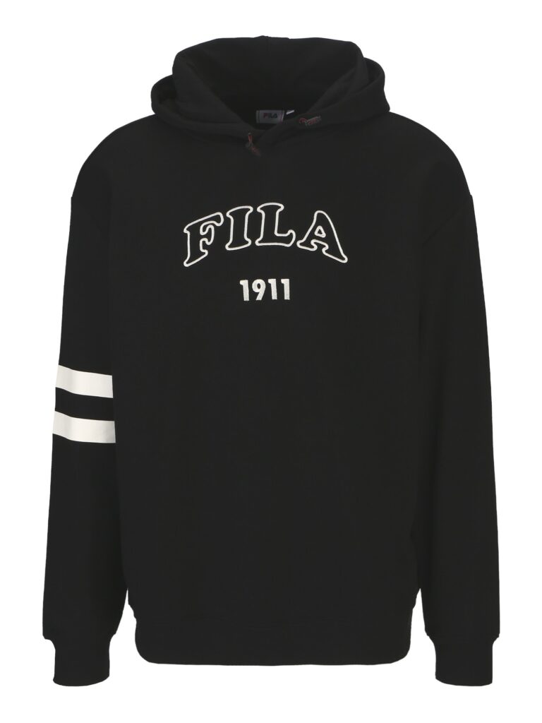 FILA Bluză de molton 'TABRIZ'  negru / alb