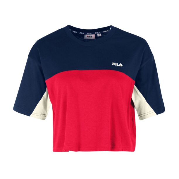 FILA Tricou 'BIRSTEIN'  bej / albastru închis / roșu