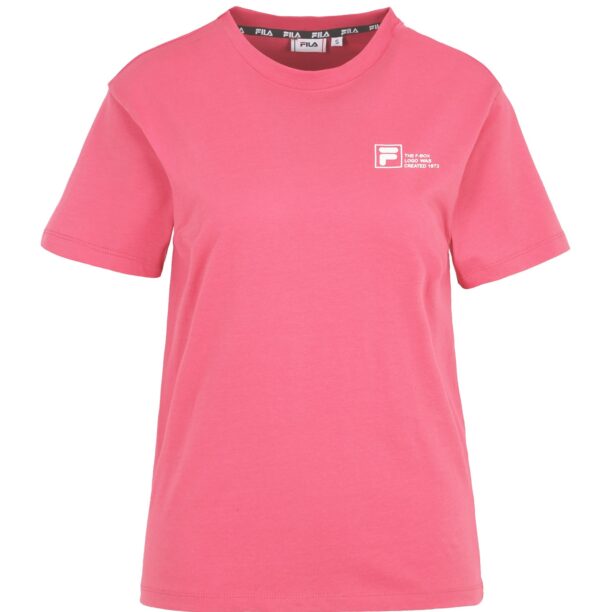 FILA Tricou  roșu pastel / alb