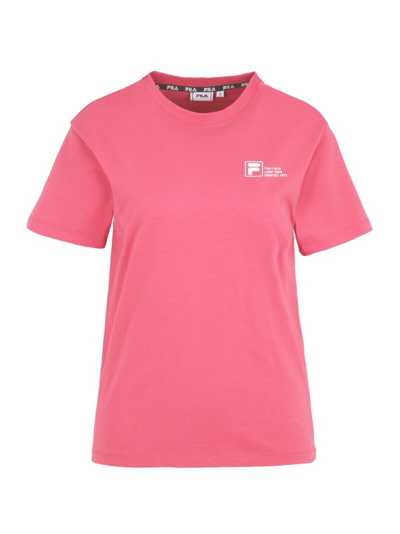 FILA Tricou  roșu pastel / alb