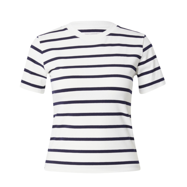 FRENCH CONNECTION Tricou 'RALLIE'  albastru marin / alb