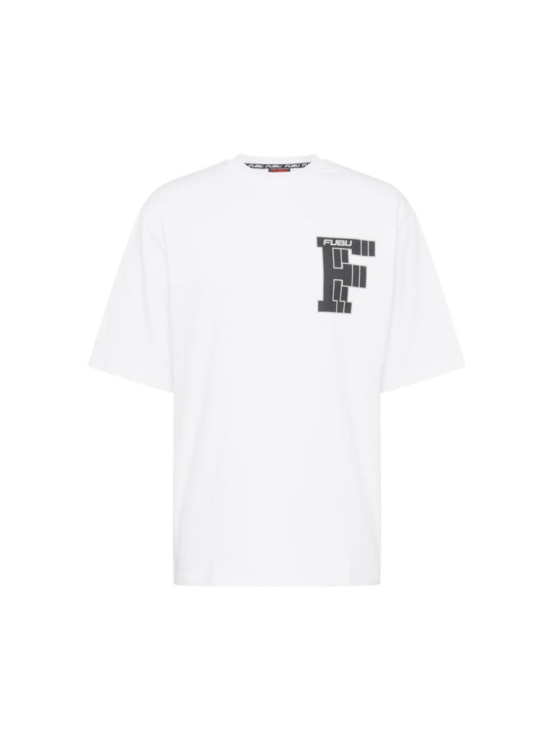 FUBU Tricou  gri / negru / alb murdar