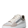 Filling Pieces Pantofi cu șireturi 'Avenue'  gri taupe / argintiu / alb