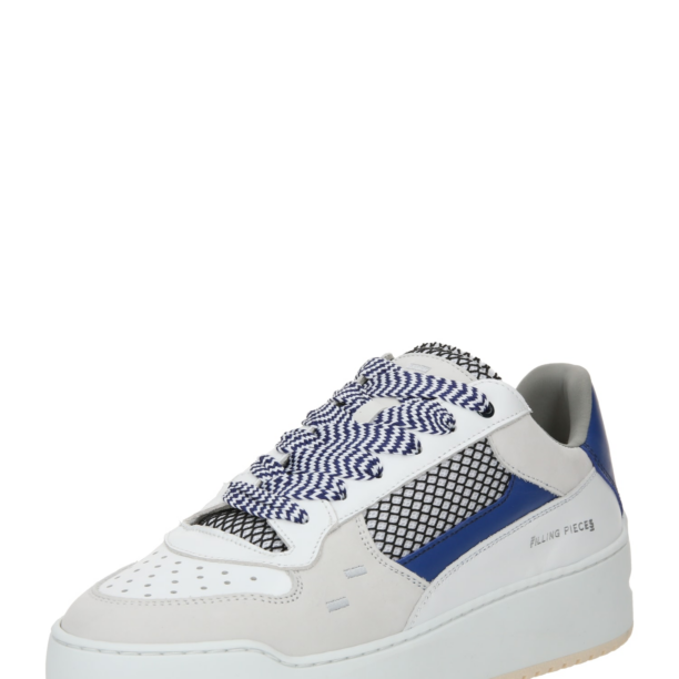 Filling Pieces Sneaker low 'Avenue Isla'  ecru / albastru cobalt / gri închis / alb