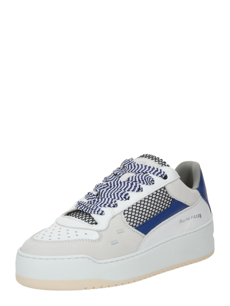 Filling Pieces Sneaker low 'Avenue Isla'  ecru / albastru cobalt / gri închis / alb