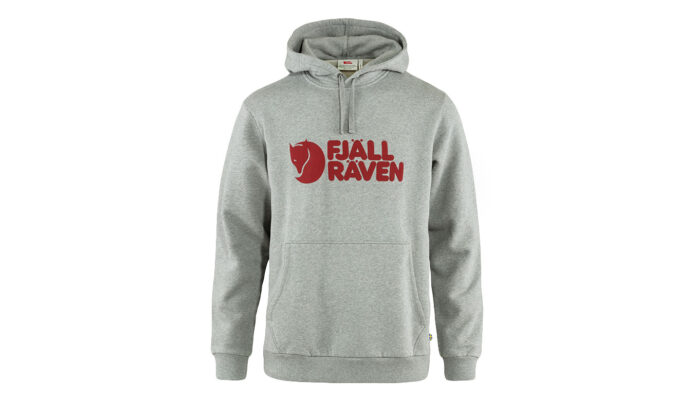 Fjällräven Logo Hoodie M Grey-Melange