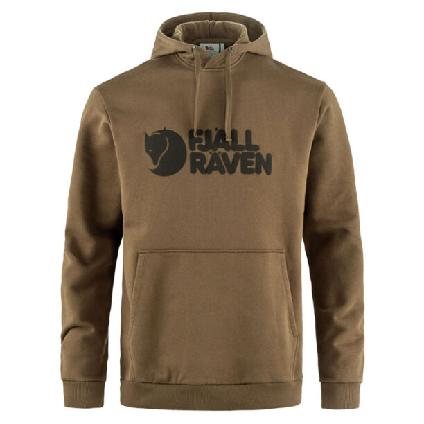 Fjällräven Logo Hoodie M Wood Brown