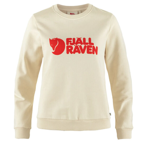 Fjällräven Logo Sweater W Chalk White-Flame