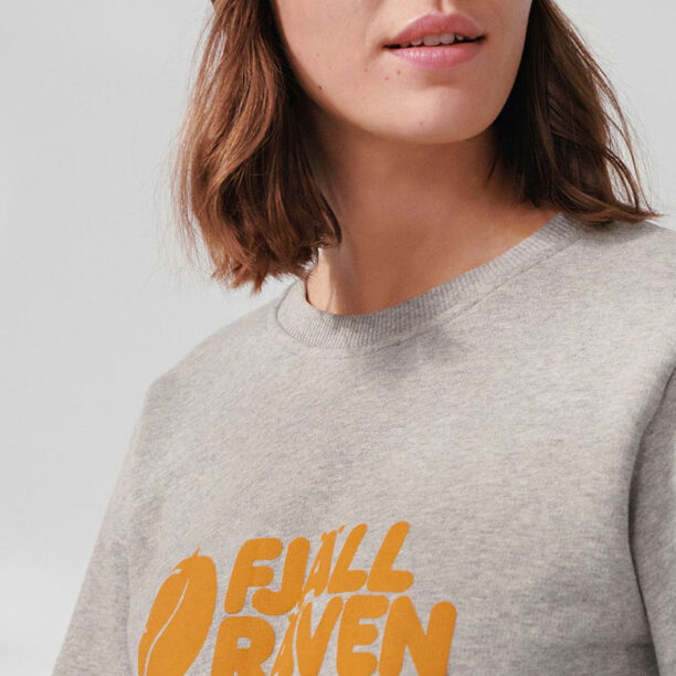 Preţ Fjällräven Logo Sweater W Grey Melange