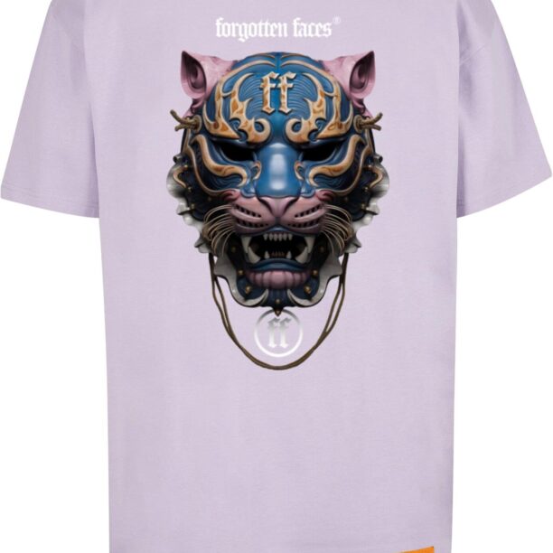 Forgotten Faces Tricou 'Ancient Tiger Mask'  albastru / mov liliachiu / roz / negru