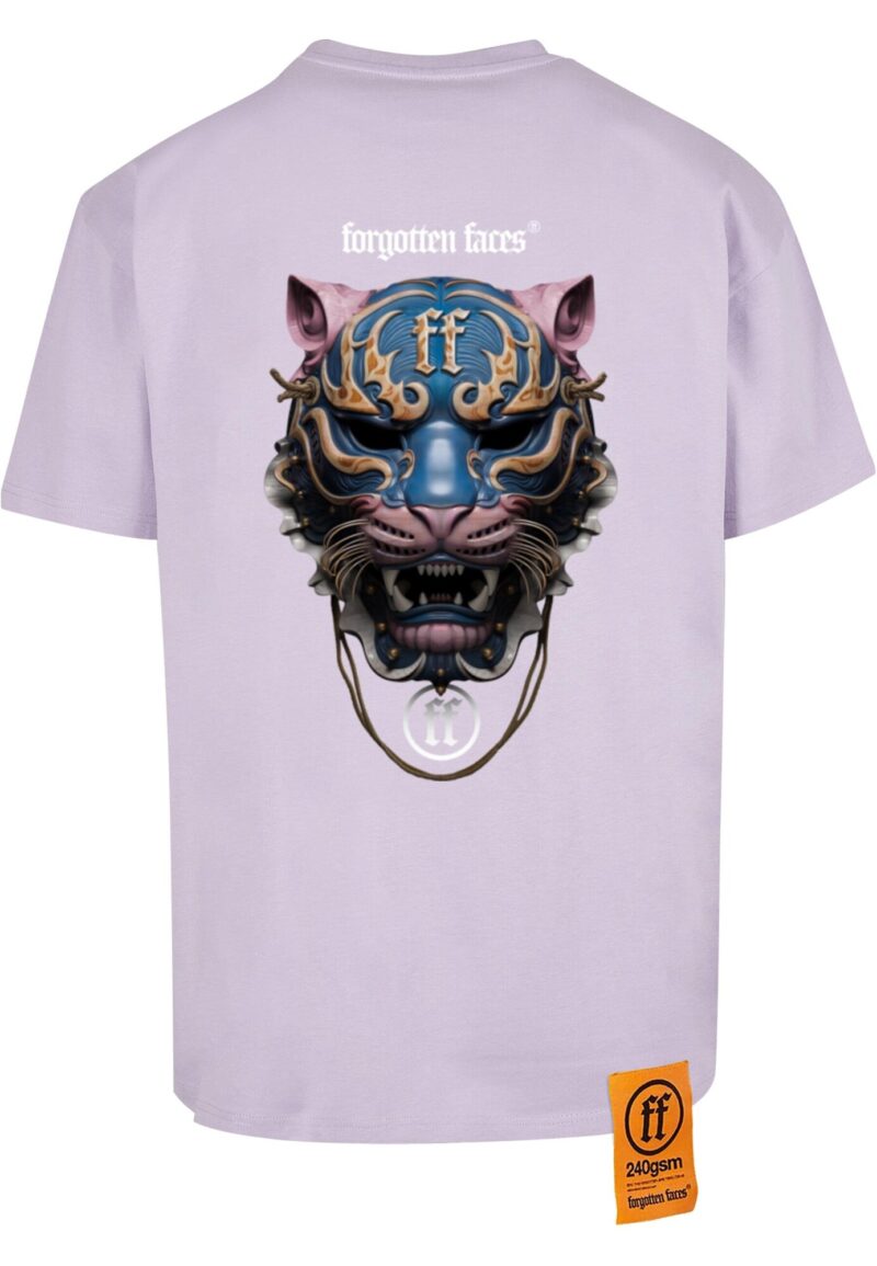 Forgotten Faces Tricou 'Ancient Tiger Mask'  albastru / mov liliachiu / roz / negru