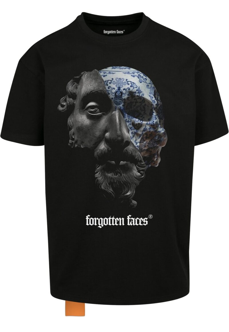 Forgotten Faces Tricou 'Aurelius'  gri / negru / alb