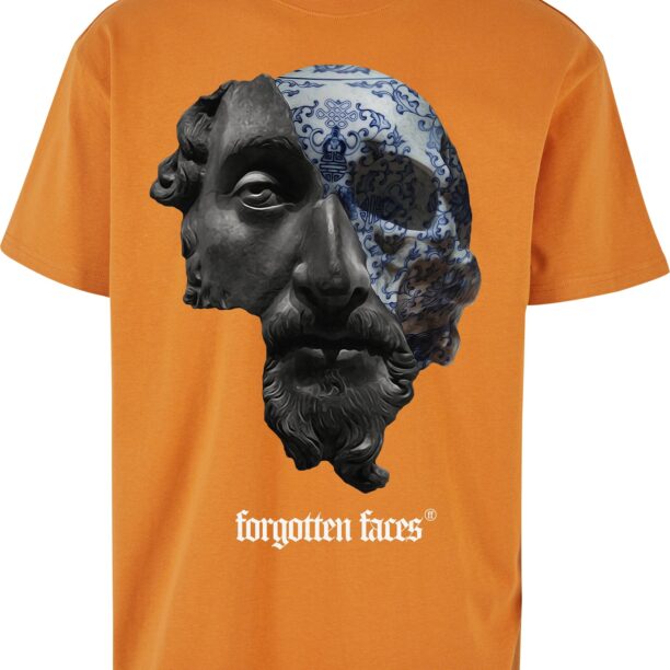 Forgotten Faces Tricou 'Aurelius'  maro / portocaliu / alb