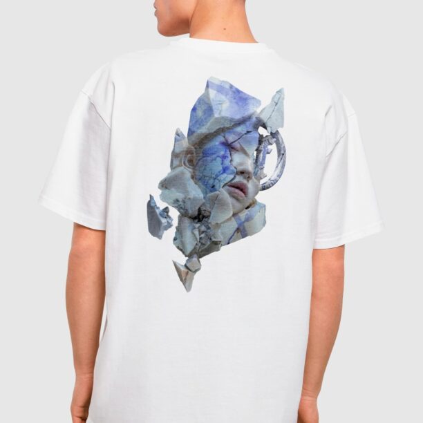 Preţ Forgotten Faces Tricou 'Broken Marble'  albastru / negru / alb