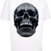 Forgotten Faces Tricou 'Diamond Skull'  albastru / gri / negru / alb