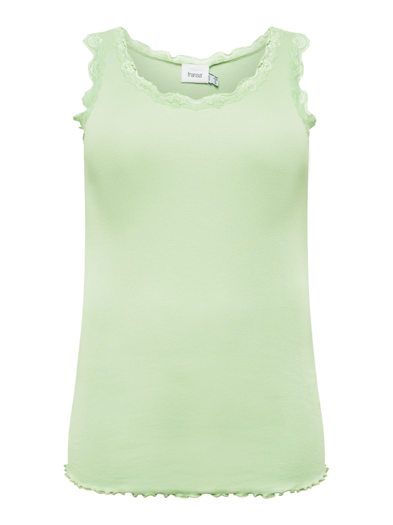 Fransa Curve Top  verde pastel