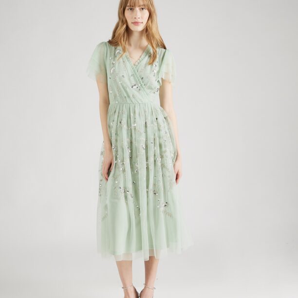 Frock and Frill Rochie  crem / verde pastel / argintiu