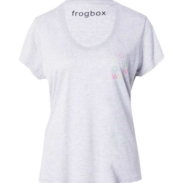 Frogbox Tricou  gri amestecat / verde deschis / roz deschis / argintiu