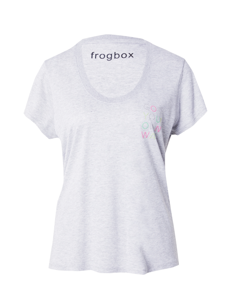 Frogbox Tricou  gri amestecat / verde deschis / roz deschis / argintiu