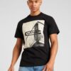 G-STAR Tricou  ecru / negru