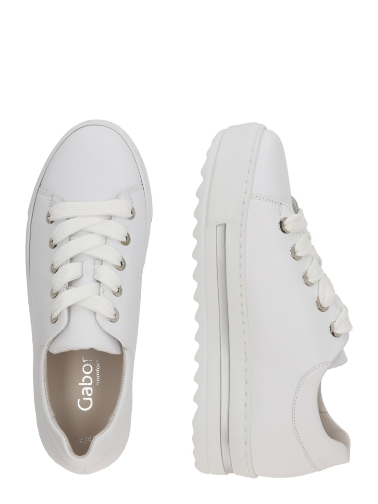 GABOR Sneaker low  gri / alb