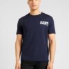 GANT Tricou  bleumarin / alb