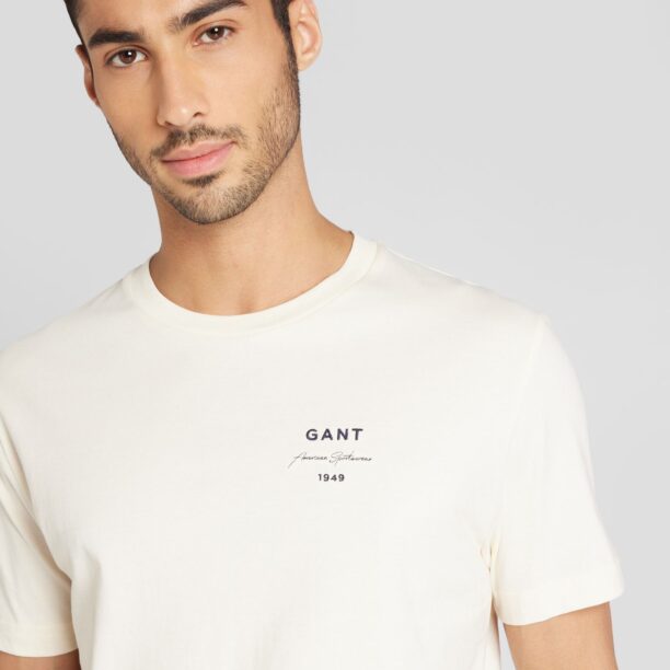 Preţ GANT Tricou  crem / bleumarin