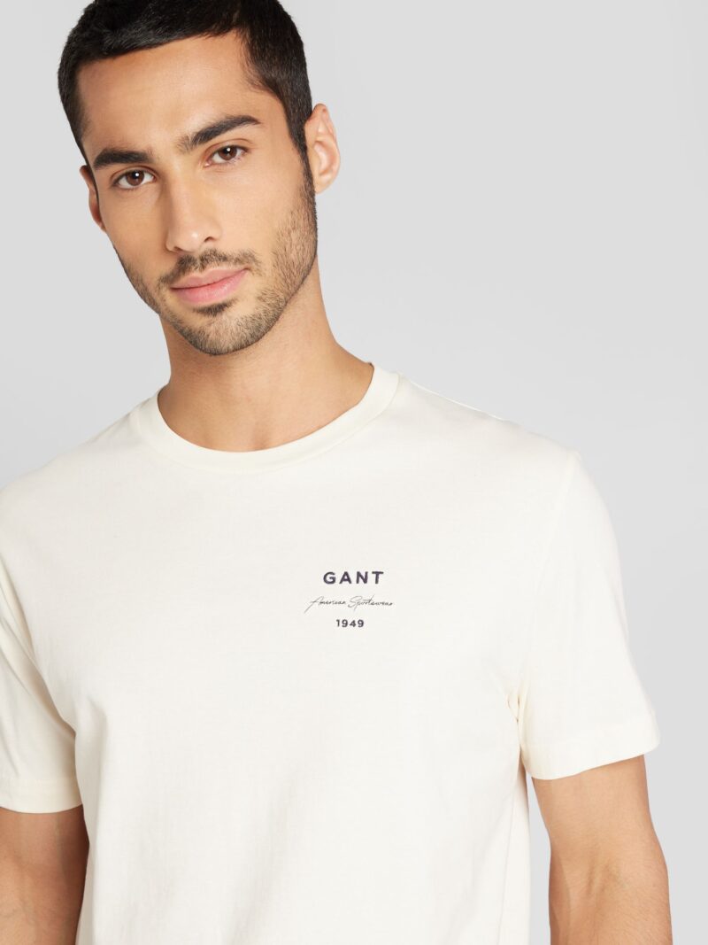 Preţ GANT Tricou  crem / bleumarin