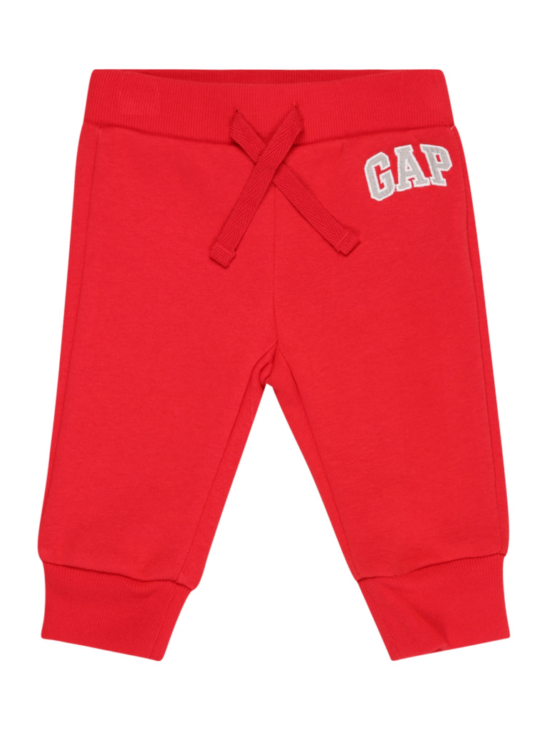 GAP Pantaloni  gri / roșu / alb