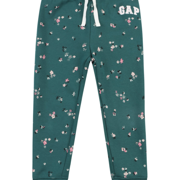 GAP Pantaloni  verde smarald / roz / alb