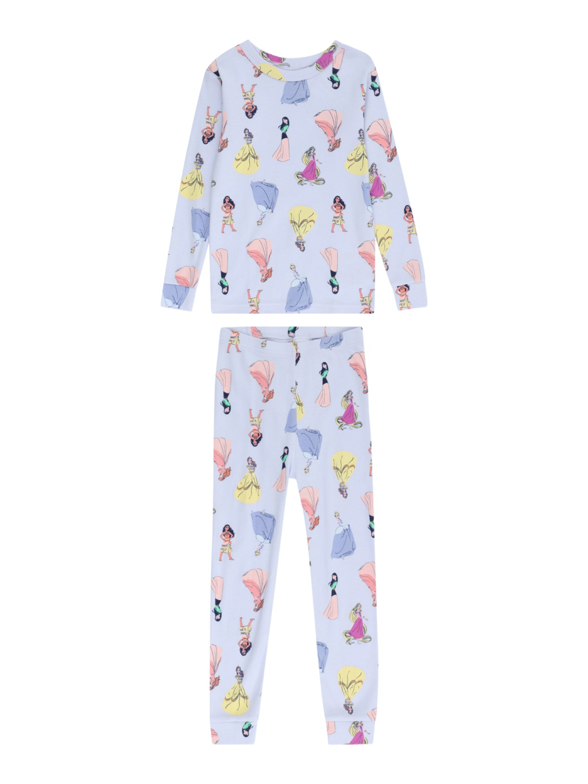 GAP Pijamale  albastru fumuriu / galben deschis / mov pastel / roz