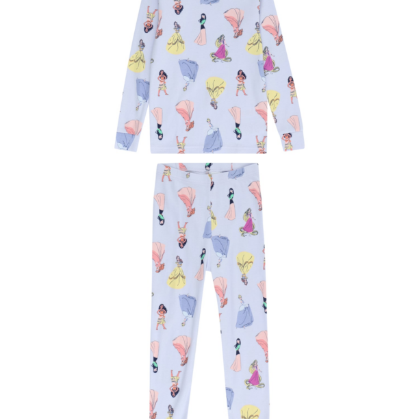 GAP Pijamale  albastru fumuriu / galben deschis / mov pastel / roz