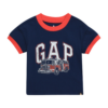 GAP Tricou 'NOVELTY'  bleumarin / gri deschis / portocaliu