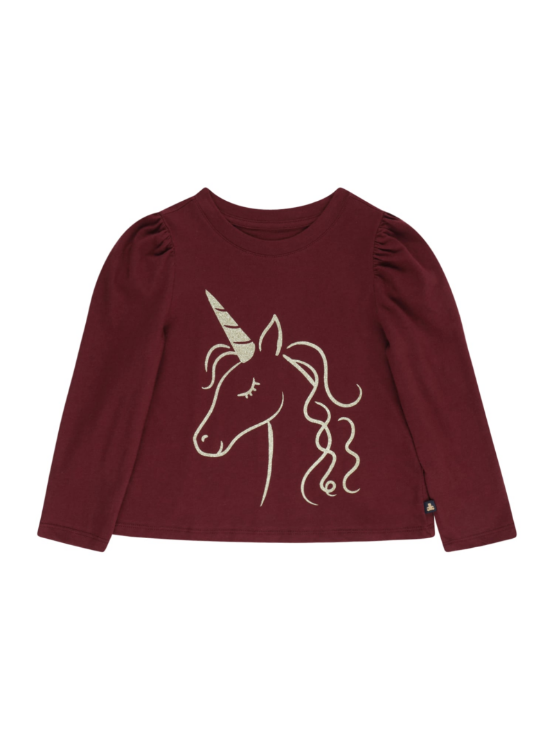 GAP Tricou  auriu / roșu burgundy