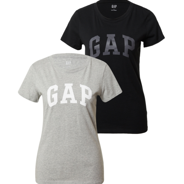 GAP Tricou  gri / negru / alb