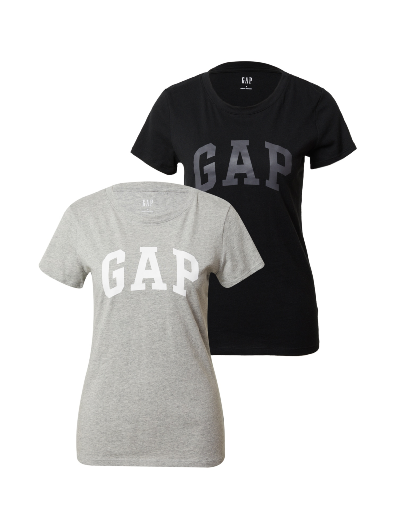 GAP Tricou  gri / negru / alb