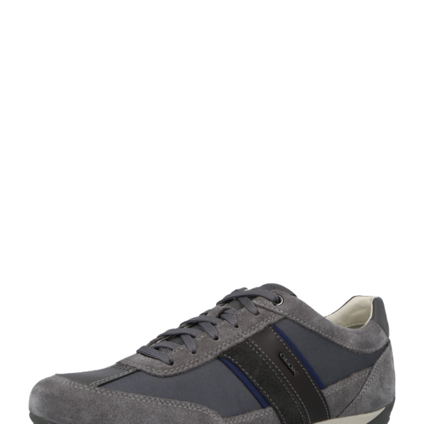 GEOX Sneaker low 'Wells'  albastru / gri metalic / gri închis