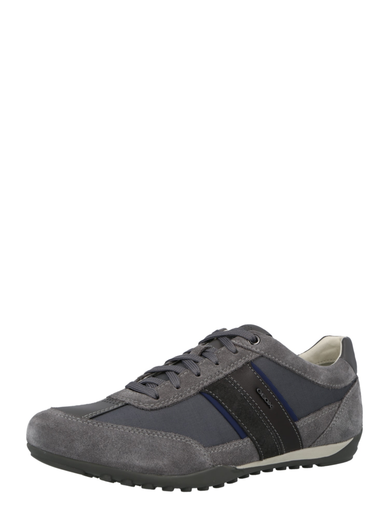 GEOX Sneaker low 'Wells'  albastru / gri metalic / gri închis