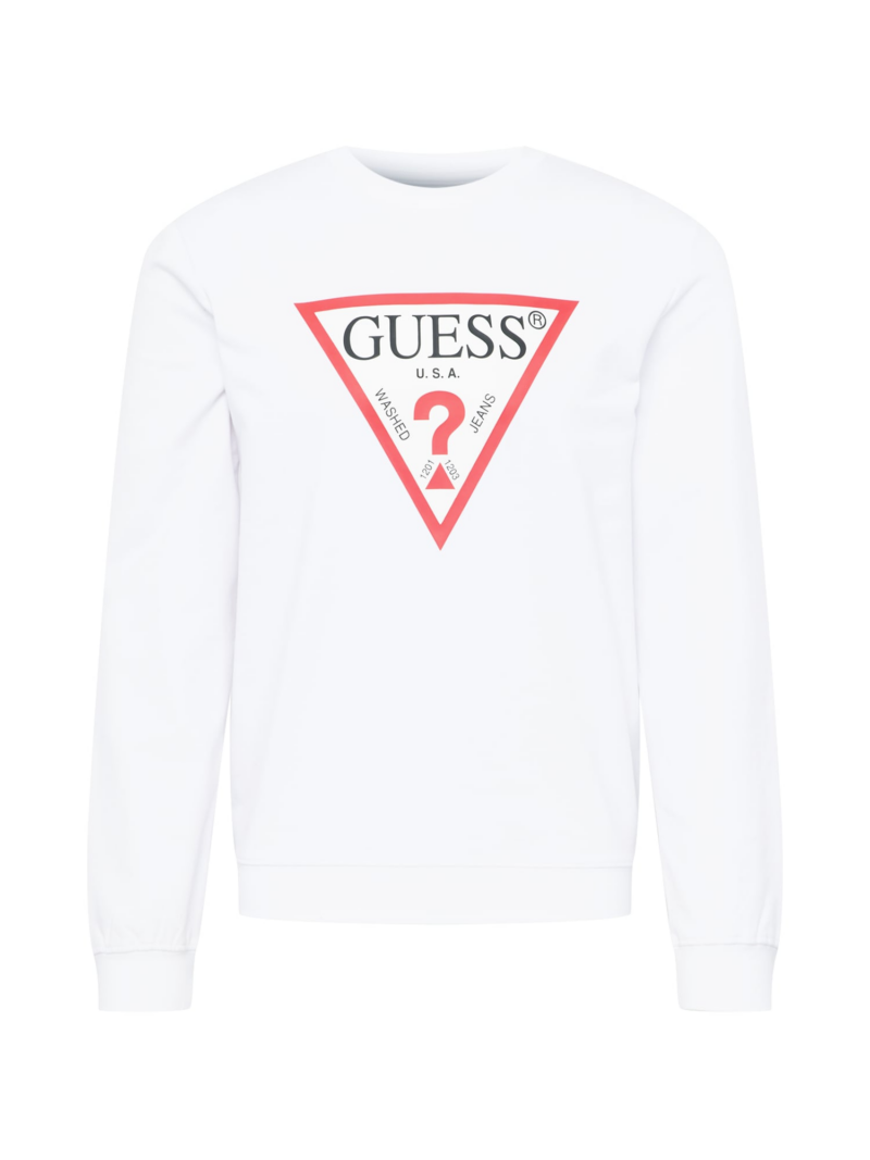 GUESS Bluză de molton 'Audley'  roșu / negru / alb