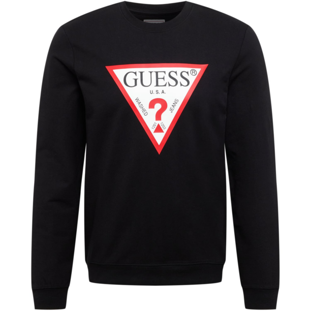 GUESS Bluză de molton 'Audley'  roșu / negru / alb