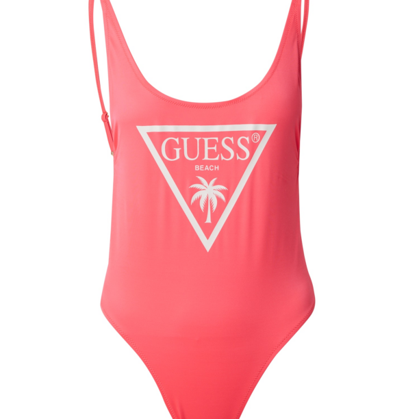 GUESS Costum de baie întreg  roz zmeură / alb