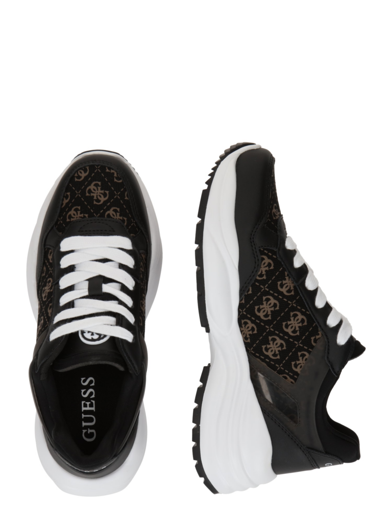 GUESS Sneaker low 'SAMRA2'  brocart / negru / alb