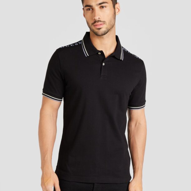 GUESS Tricou 'LYLE'  gri / negru / alb