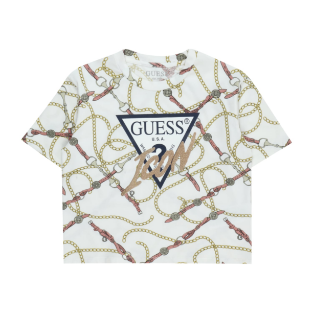 GUESS Tricou  bleumarin / galben / roșu / alb