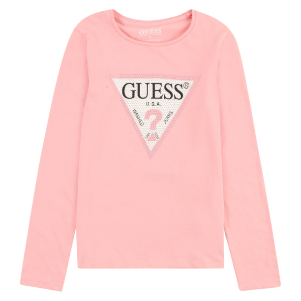 GUESS Tricou  gri argintiu / roz / negru / alb murdar