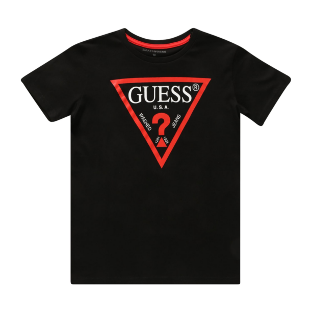 GUESS Tricou  roșu deschis / negru / alb