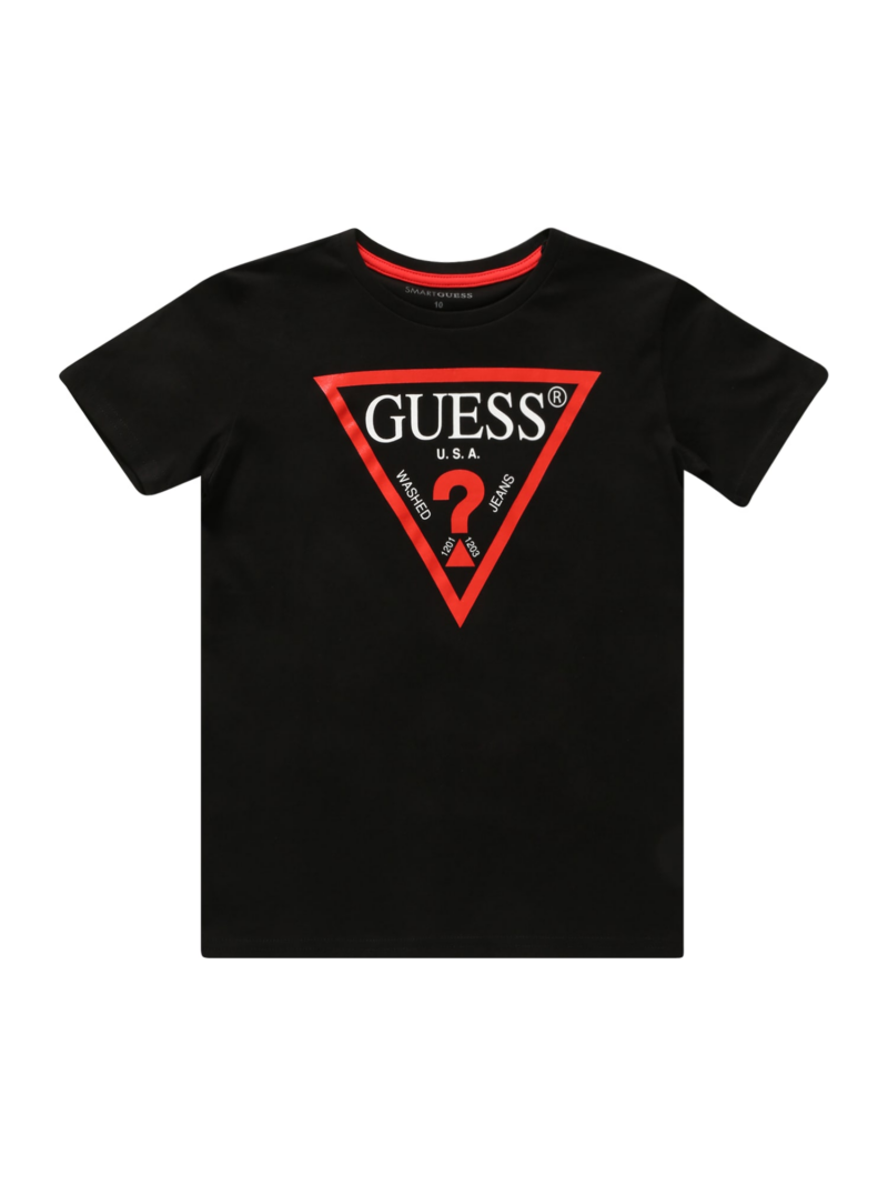 GUESS Tricou  roșu deschis / negru / alb