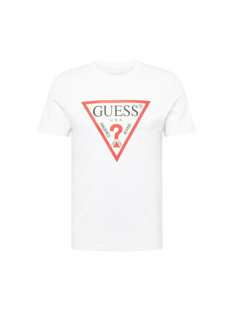 GUESS Tricou  roșu / negru / alb